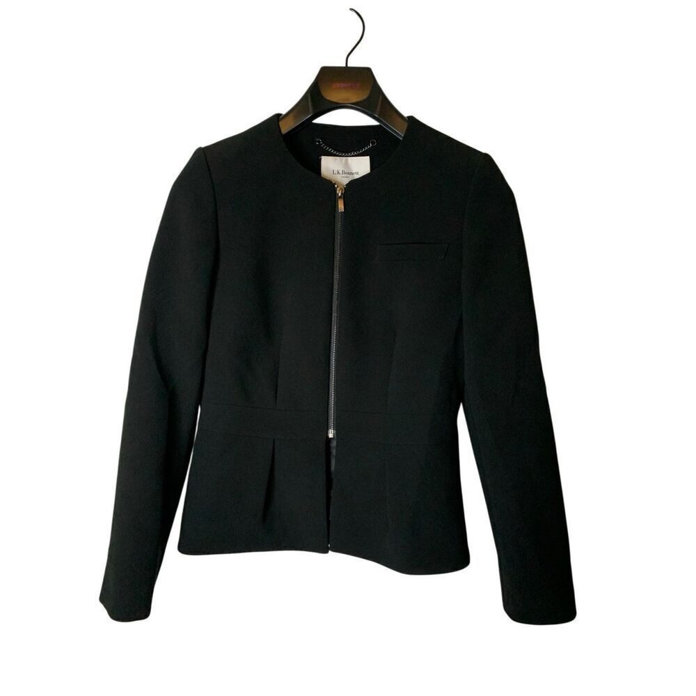 LK Bennett JK Lupin blazer jacket black women's size 2 NEW WITH TAGS